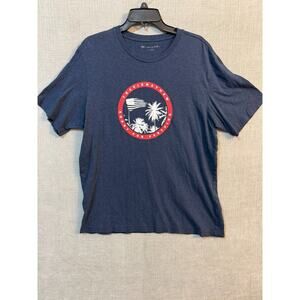 Travis Mathew Men's L Sorry For Partying Pima Cotton Tee Graphic T-shirt Blue